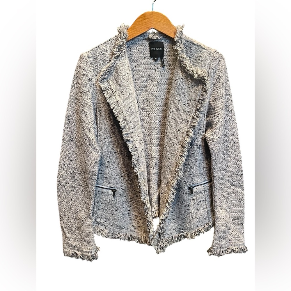 Grey cardigan sweater